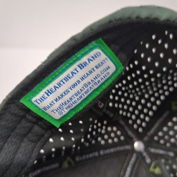 The Heartbeat Brand U.S. Flag Snapback Cap Green One Size Camo Embroidered - Picture 9 of 9